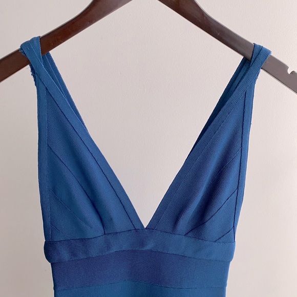 New Herve Leger Merdianblu Bandage Dress - Picture 3 of 4